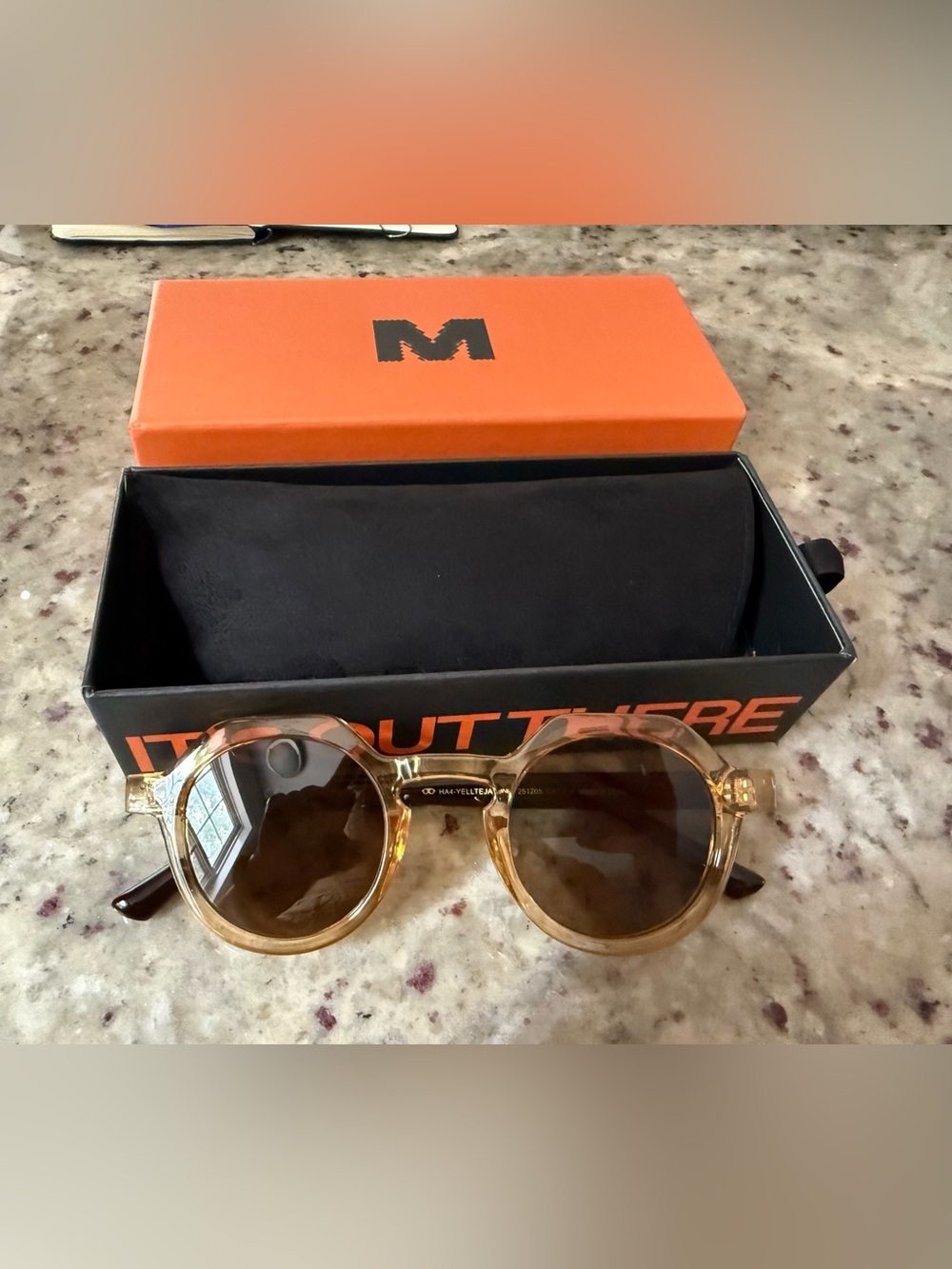 Meller Hasan Yellow Sand Sunglasses - New in Box